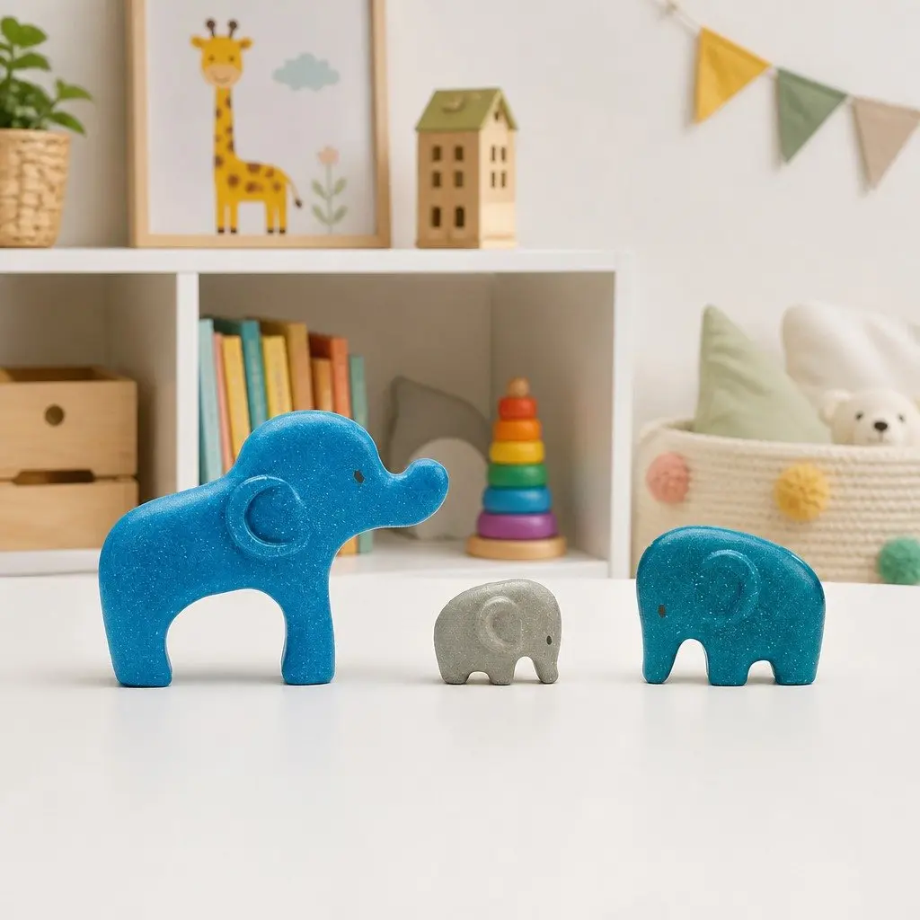 Wooden Elephant Puzzle 21cm Multi-Colour Fine Motor Skills Problem Solving Toy