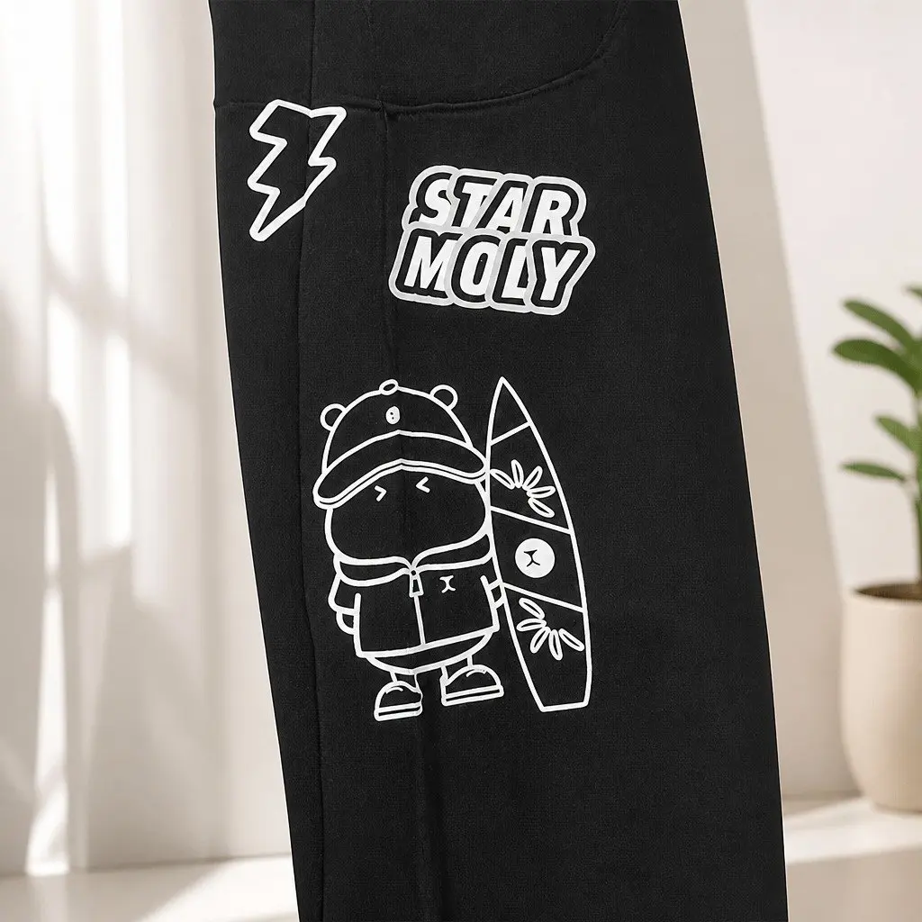 Kids Leggings Black Sporty Casual Wear School Comfortable Easy Waistband Boys