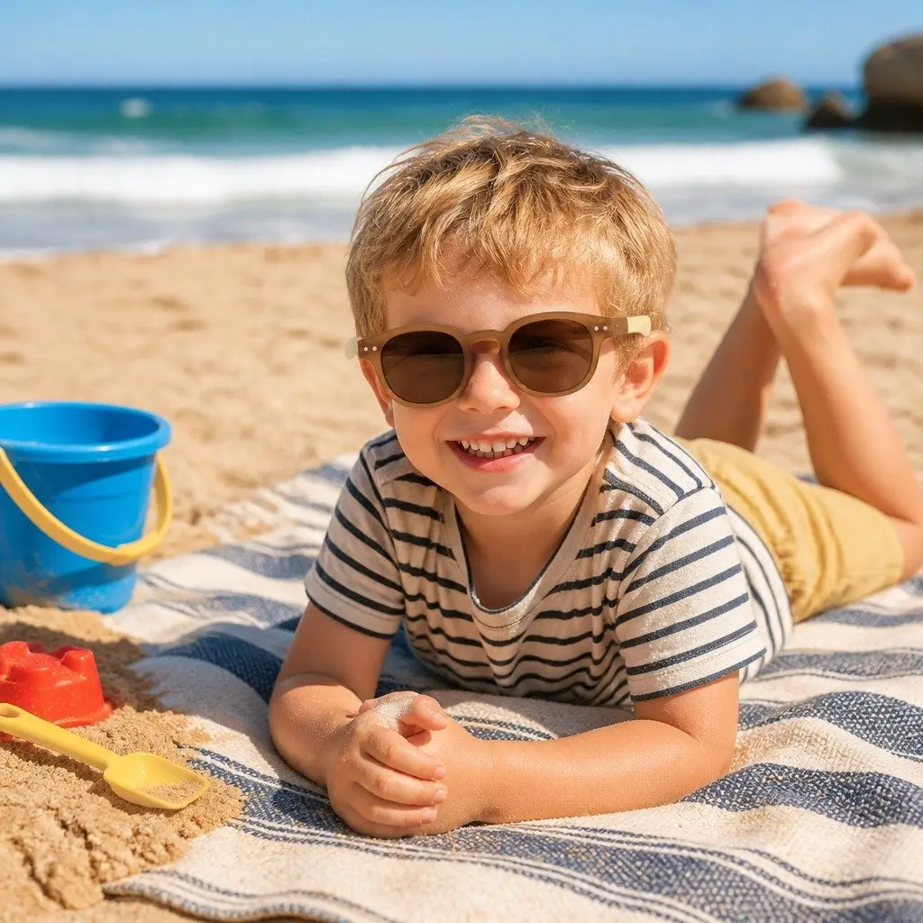 Kids Sunglasses UV Protection Lightweight Flexible Square Frame Outdoor