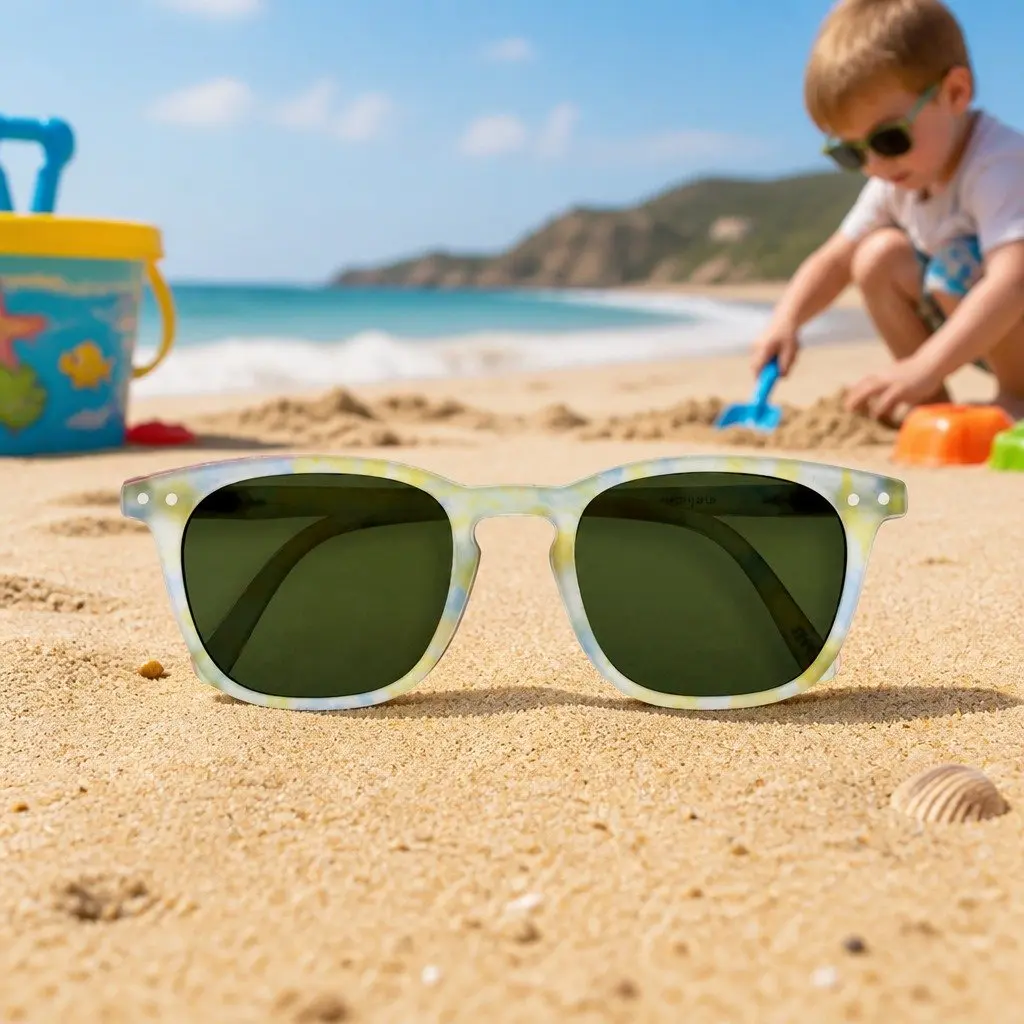 Kids Sunglasses Rectangular Frame UV Protection Lightweight Durable for Age 3-10
