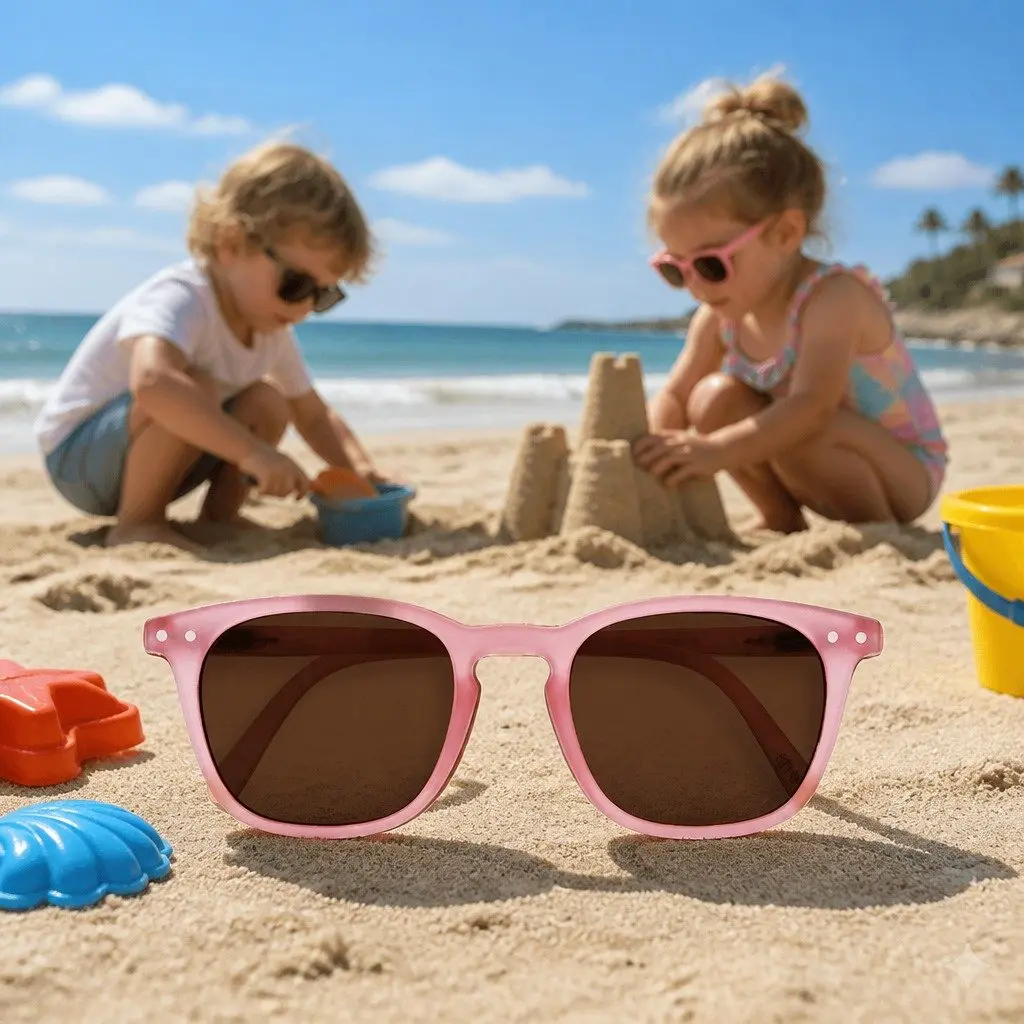 Kids Sunglasses Rectangular Frame UV Protection Lightweight Durable for Age 3-10