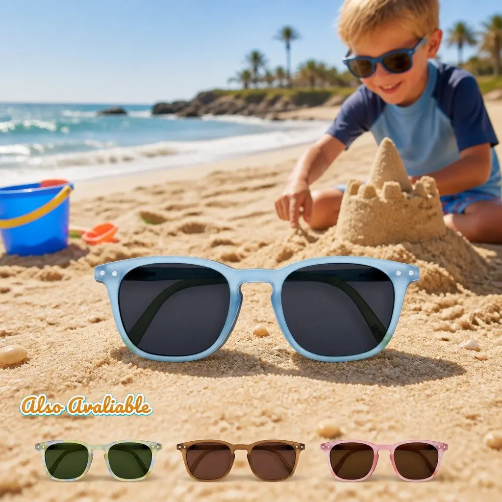 Kids Sunglasses Rectangular Frame UV Protection Lightweight Durable for Age 3-10