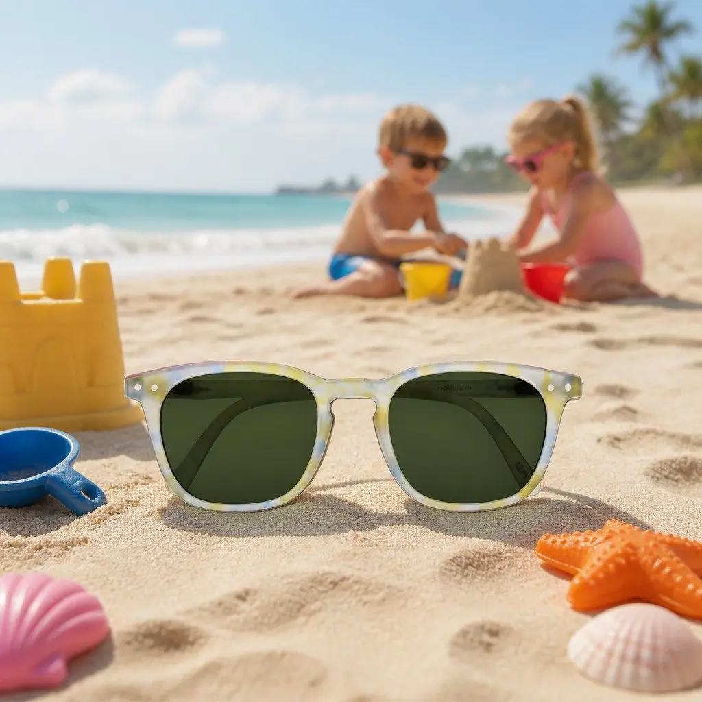 Kids Sunglasses Rectangular Frame UV Protection Lightweight Durable for Age 3-10
