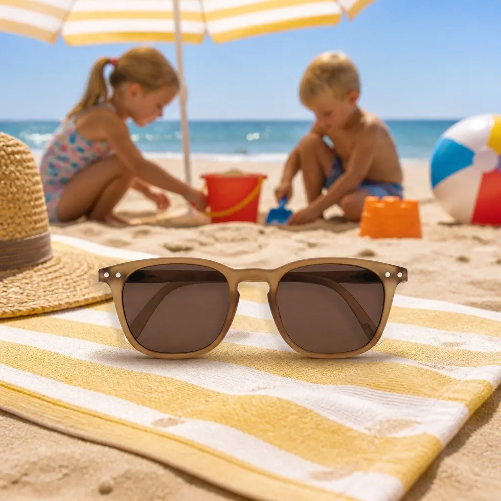 Kids Sunglasses Rectangular Frame UV Protection Lightweight Durable for Age 3-10