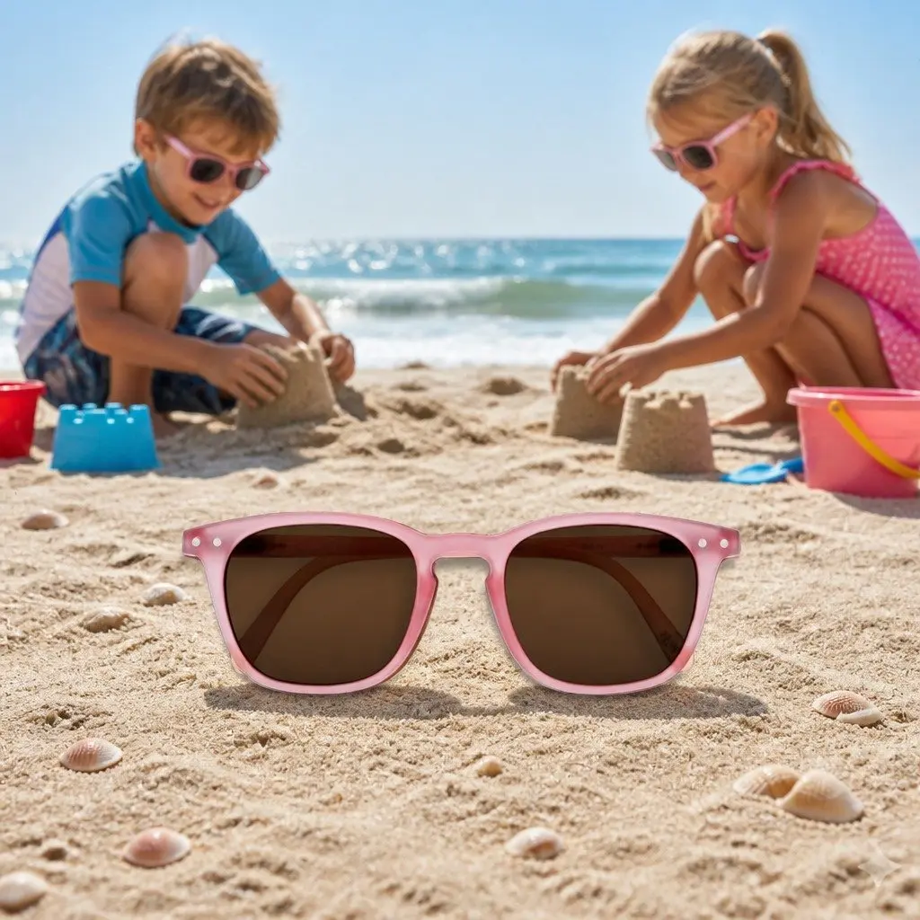 Kids Sunglasses Rectangular Frame UV Protection Lightweight Durable for Age 3-10