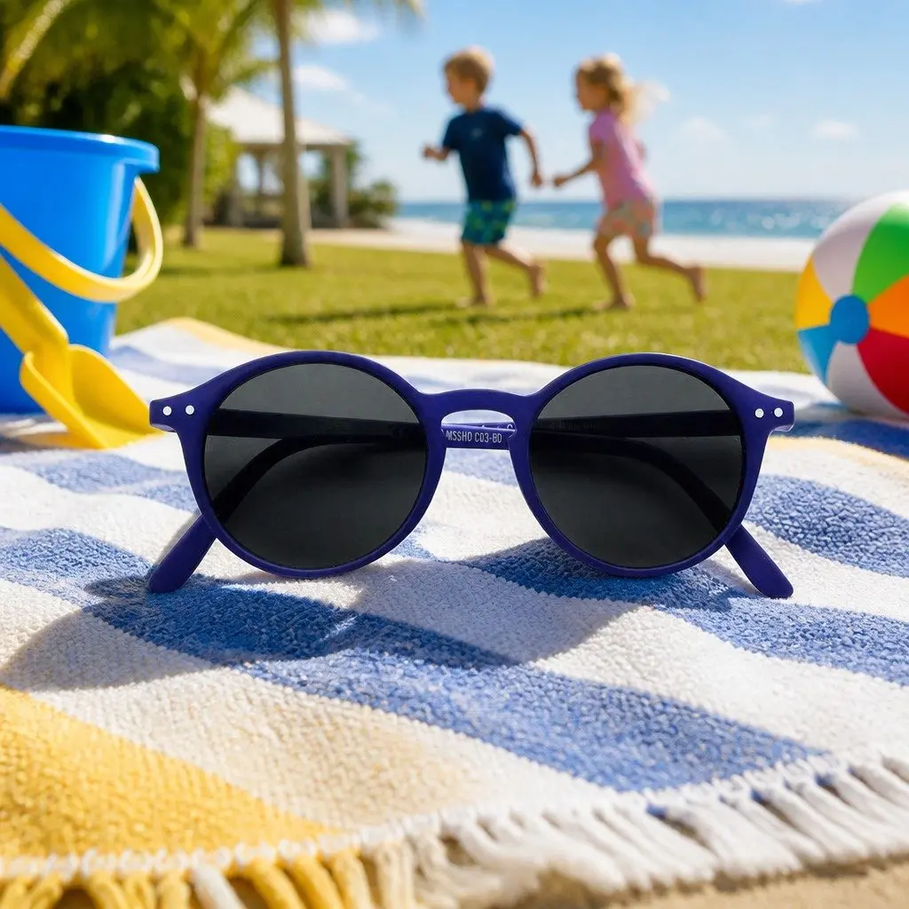 Kids Rounded Frame Sunglasses UV Protection Unisex Lightweight Age 5 to 10 Years