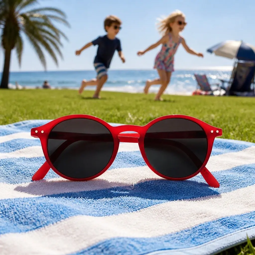 Kids Rounded Frame Sunglasses UV Protection Unisex Lightweight Age 5 to 10 Years
