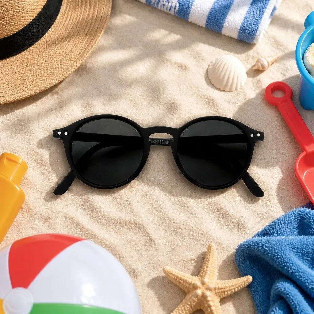 Kids Rounded Frame Sunglasses UV Protection Unisex Lightweight Age 5 to 10 Years
