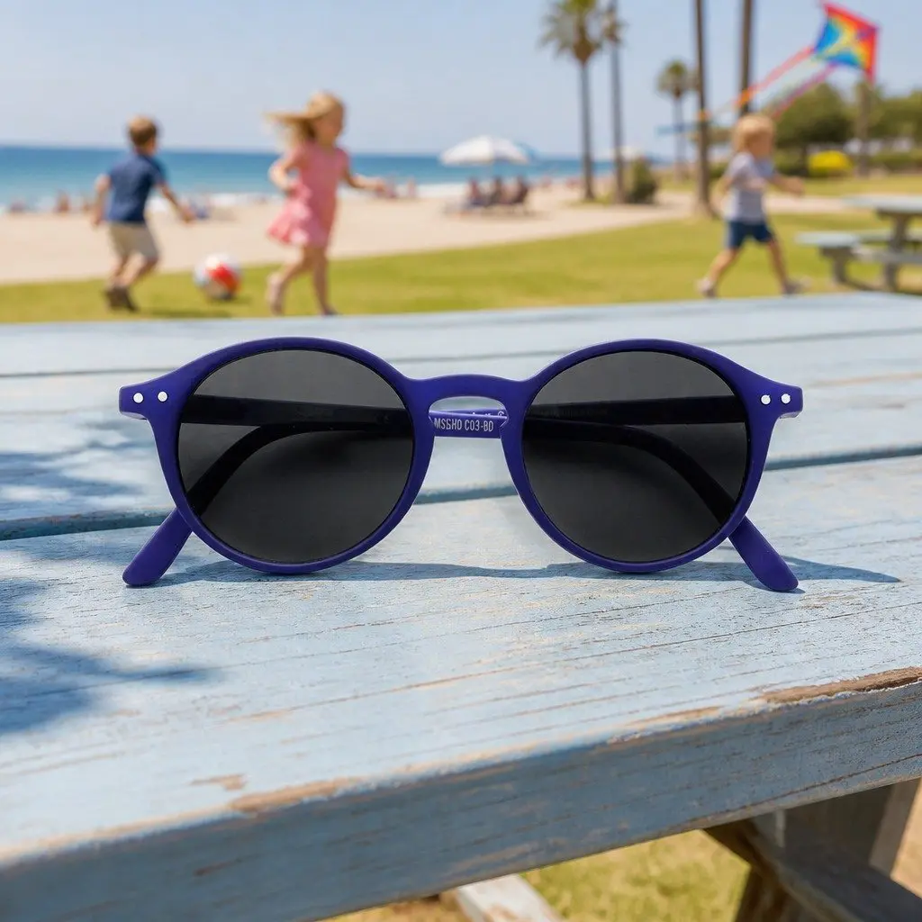 Kids Sunglasses 5-10 Years Unisex Rounded Frame UV Protection Junior Collection