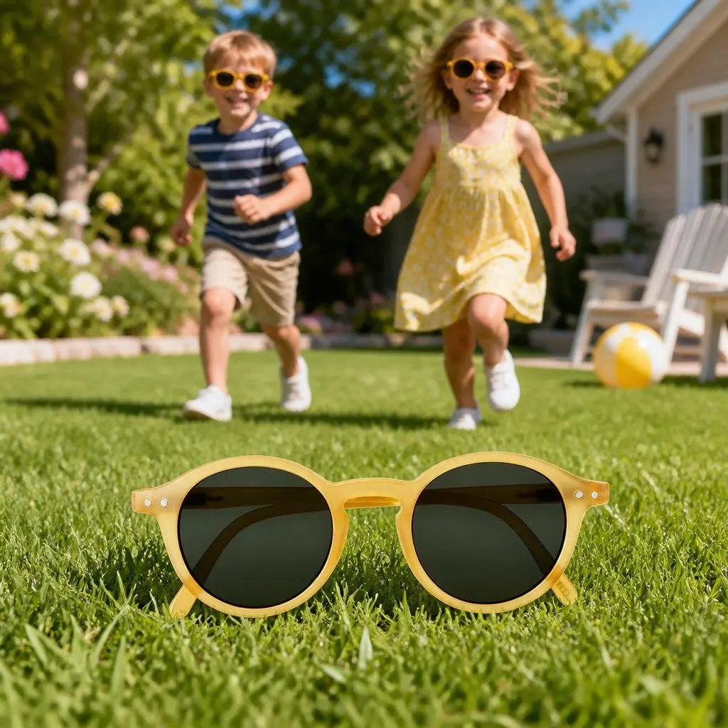 Kids Sunglasses 5-10 Years Unisex Rounded Frame UV Protection Junior Collection