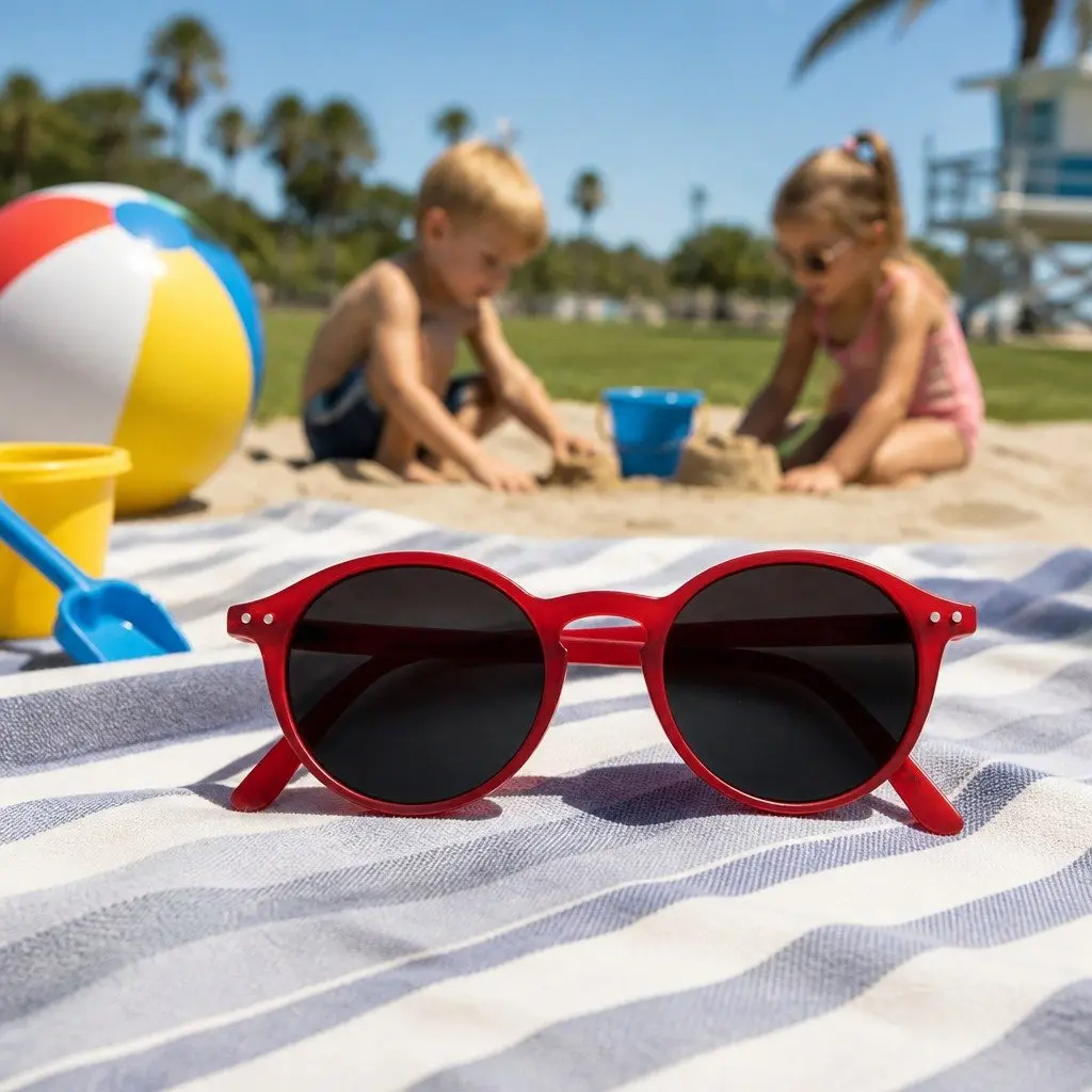 Kids Sunglasses 5-10 Years Unisex Rounded Frame UV Protection Junior Collection