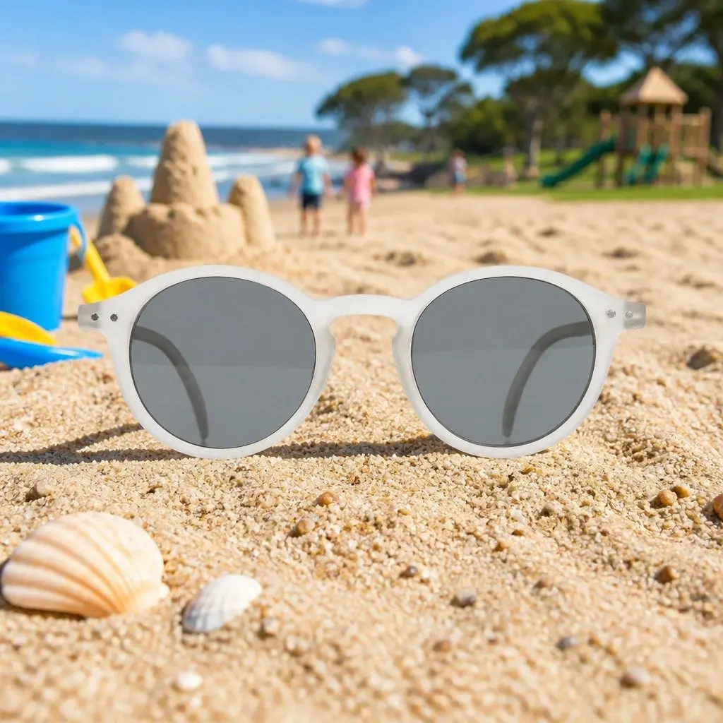 Kids Sunglasses Rounded Frame UV Protection Unisex 5-10 Years