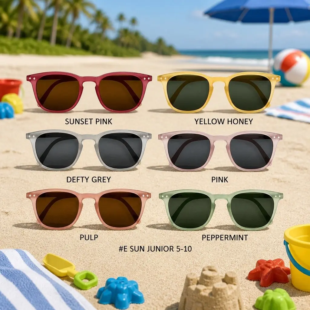 Kids Sunglasses UV Protection Lightweight Flexible Rectangular Frame Polycarbonate for Ages 3 to 10