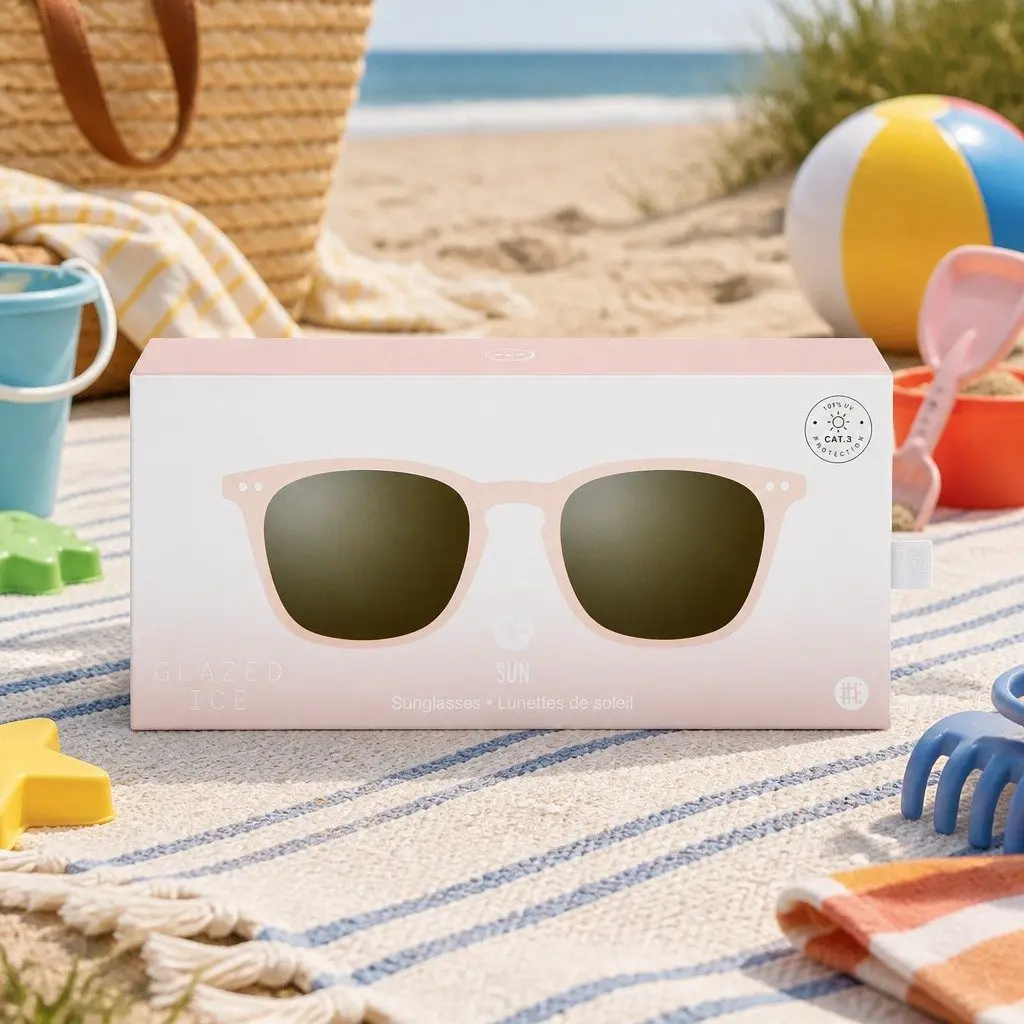 Kids Sunglasses Rose 42mm UV Protection Lightweight Flexible Polycarbonate Unisex Classic Rectangular Frame