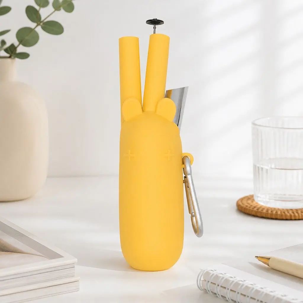 Reusable Bubble Tea Straw Blue Dusk Extra Wide Portable with Travel Case Cleaner and Carabiner