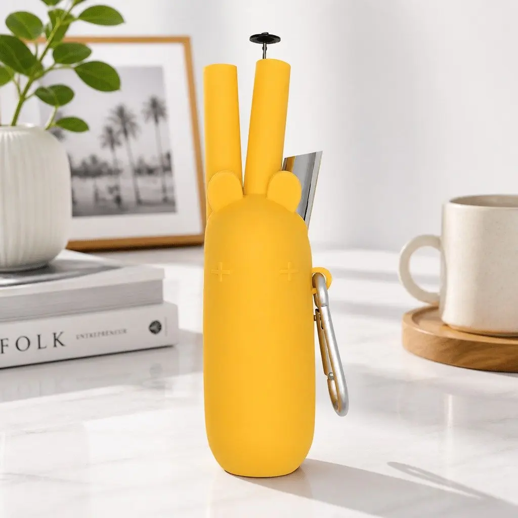 Reusable Bubble Tea Straw Extra Wide Stainless Steel Piercing Tip Silicone Travel Case