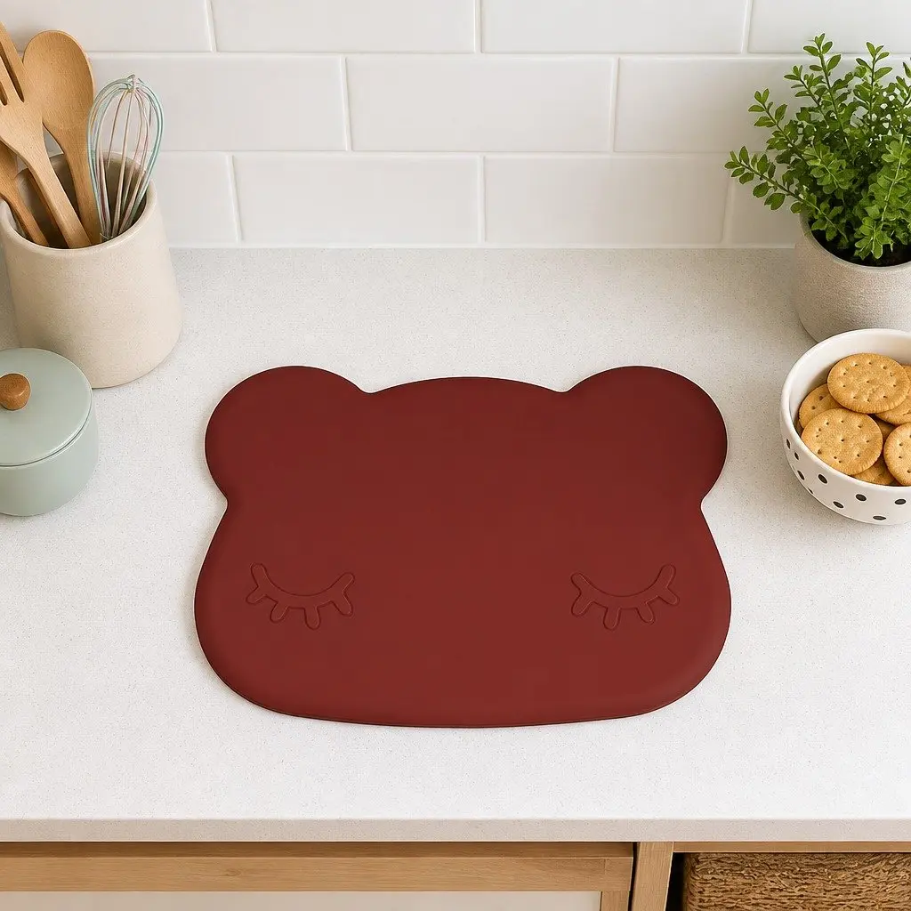 Bear Snackie Silicone Toddler Bowl Plate Set Microwave Freezer Oven Safe Kid