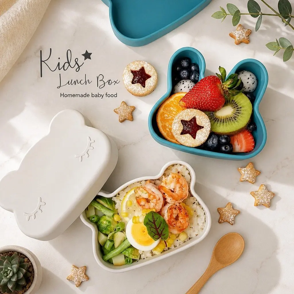 Silicone Snack Bowl Plate Minty Green Toddler Freezer Safe Non Stick Non Slip