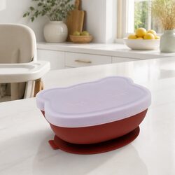 Compact Silicone Suction Bowl for Toddlers