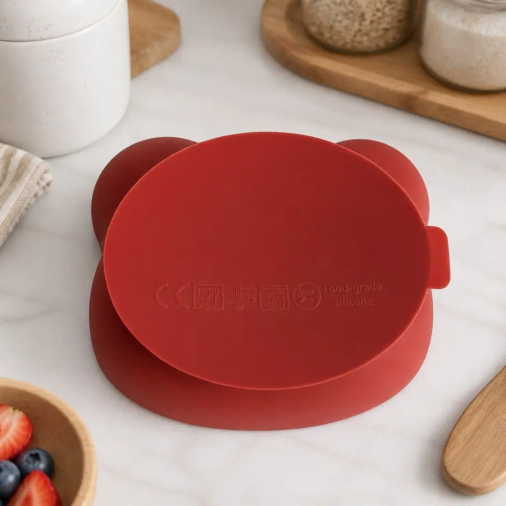 Suction Base Feeding Bowl Blue Dusk Baby Toddler Bowl with Lid