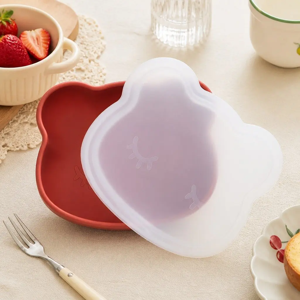 Suction Base Feeding Bowl Blue Dusk Baby Toddler Bowl with Lid