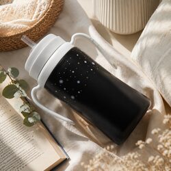 Stainless Steel Sippy Cup 300ml Infant Toddler Feeding Bottle Spill-Proof Design