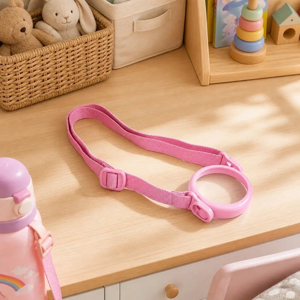 Straw Cup Strap Carrier Sky Blue Adjustable Shoulder Sling