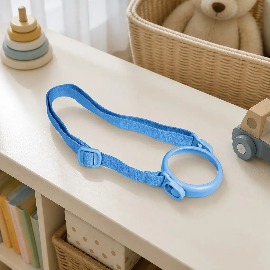 Kids Straw Cup Strap Aqua Green Adjustable Shoulder Carrier