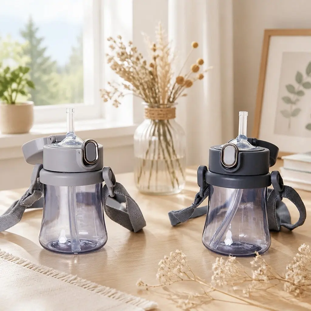 Straw Cup Strap Gold Adjustable Shoulder Sling for Kids Water Bottle Carrier
