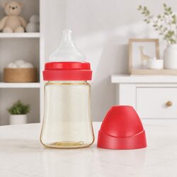 Newborn Feeding Bottle 200ml Anti-Colic Wide Neck Baby Bottle Stage 0 Nipple