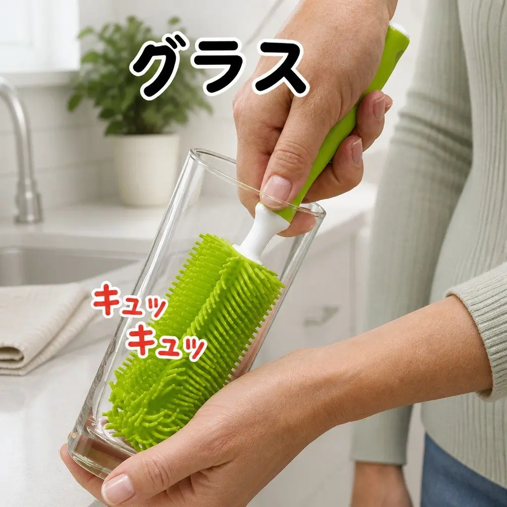 Silicone Baby Bottle Brush Pink Cleaning Brush for Bottles Cups Tumblers