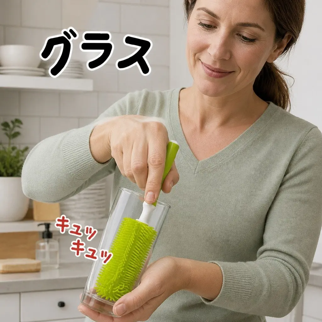 Silicone Baby Bottle Brush Green Durable Bristles Easy to Clean