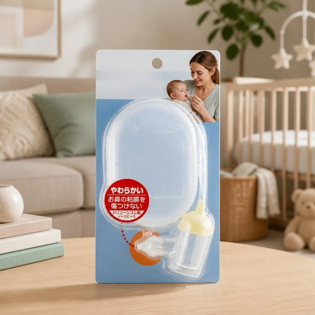 Baby Nasal Aspirator Mucus Suction Remover with Case Easy Clean Nozzle
