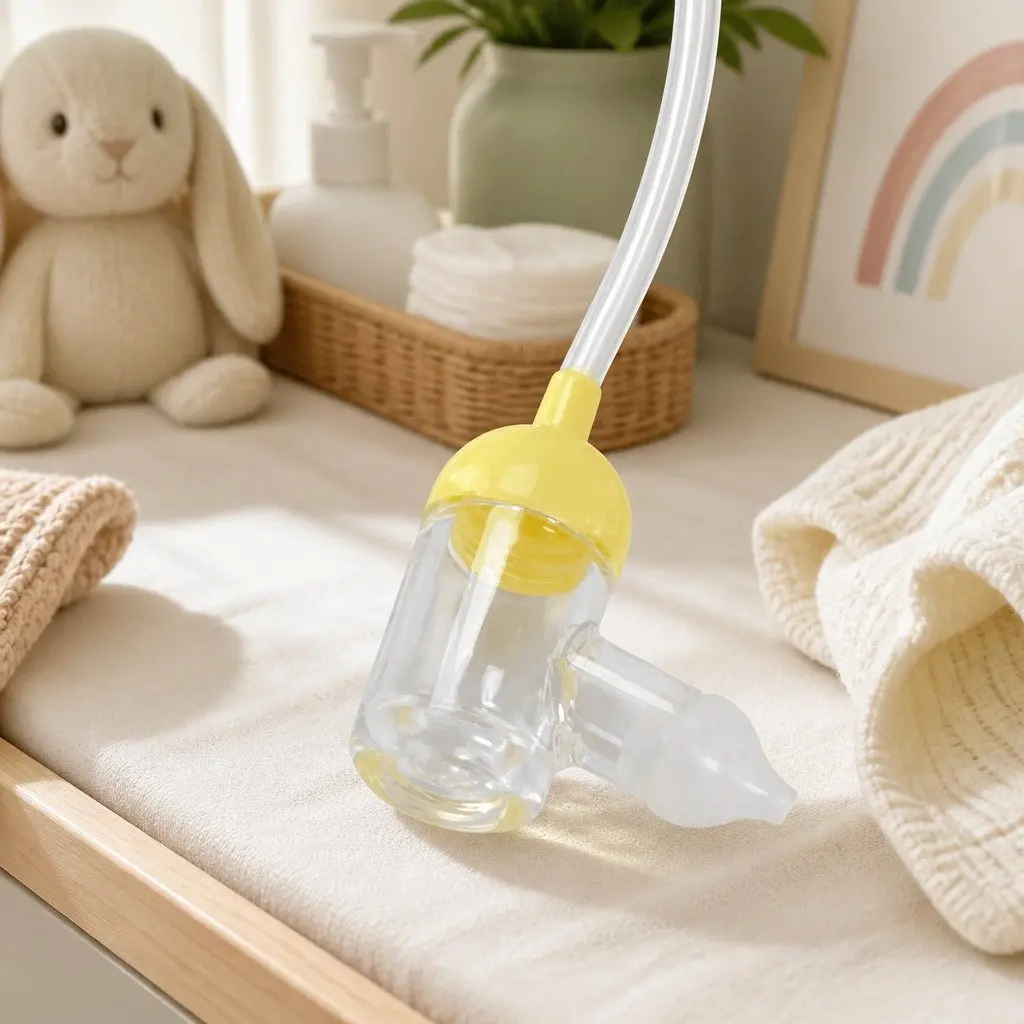 Baby Nasal Aspirator Mucus Suction Remover with Case Easy Clean Nozzle