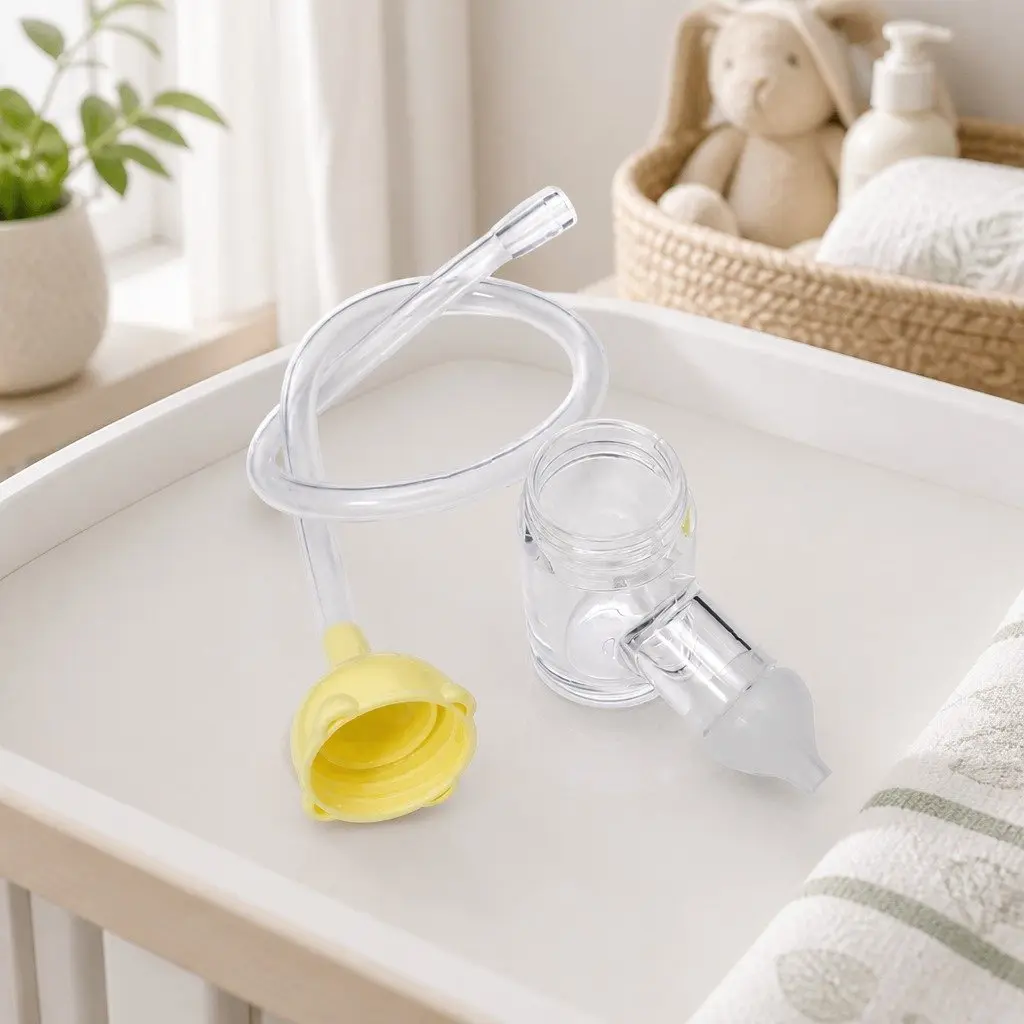 Baby Nasal Aspirator Mucus Suction Remover with Case Easy Clean Nozzle