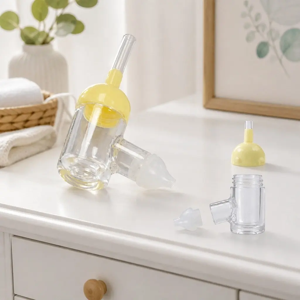Baby Nasal Aspirator Mucus Suction Remover with Case Easy Clean Nozzle