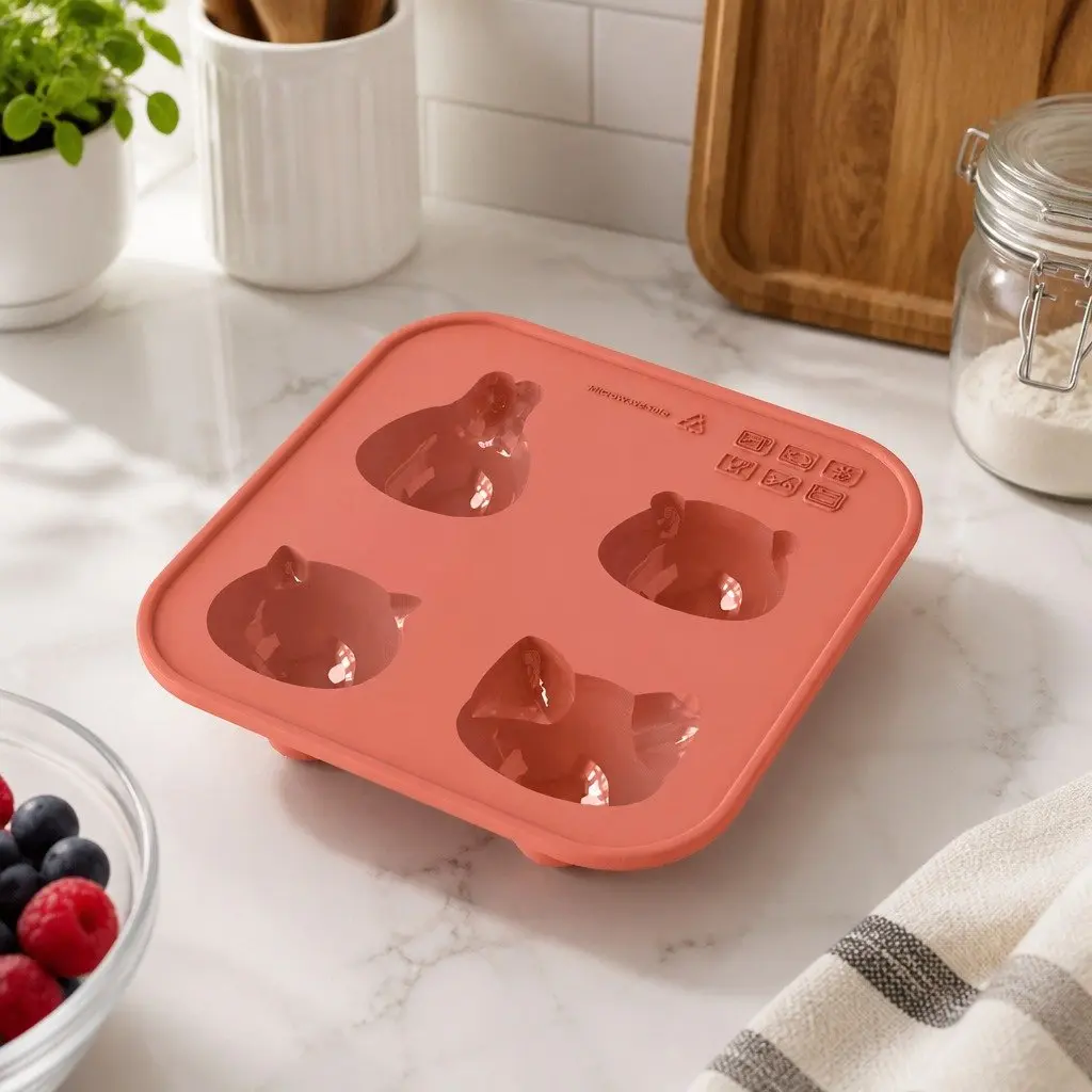 Animal Silicone Mould 13cm Kids Food-Grade Freezer Microwave Safe Baking