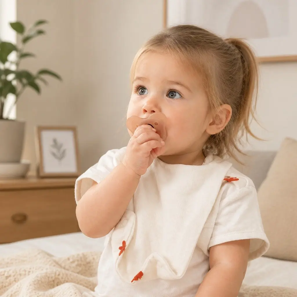 Baby Bib Cotton Soft Adjustable Snap Closure Mealtime Protection 19 x 26 cm