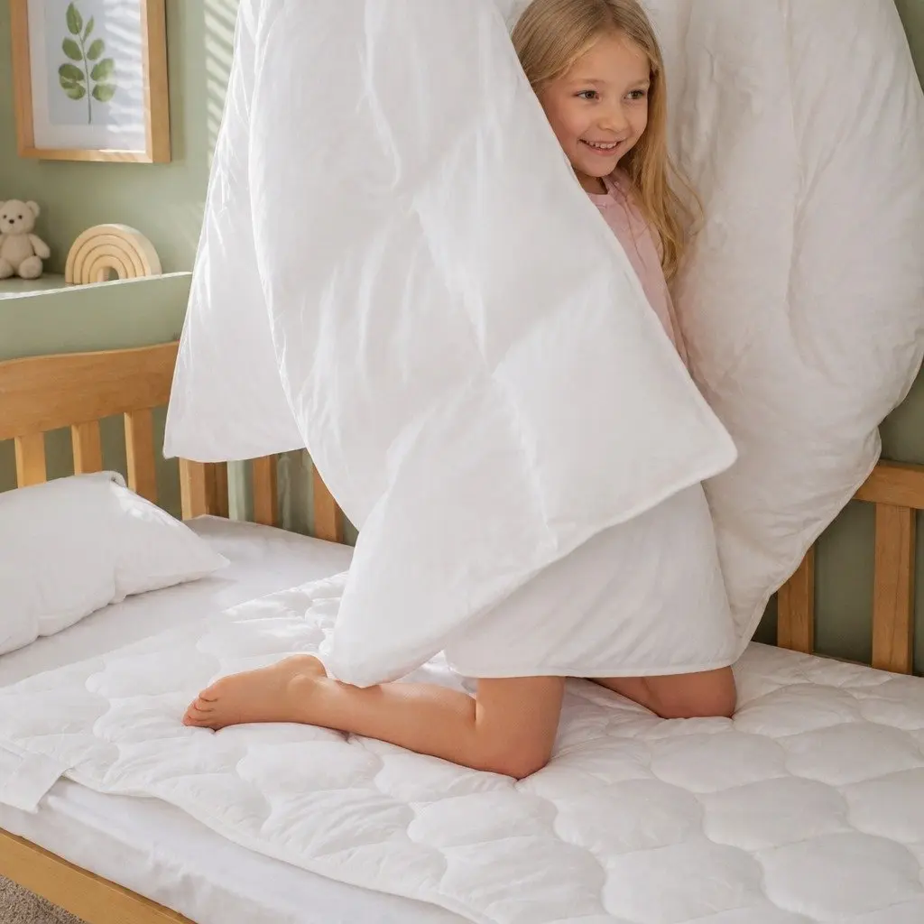 3DMattressProtectorKidsBedCoverWaterproofBreathable60x120cm