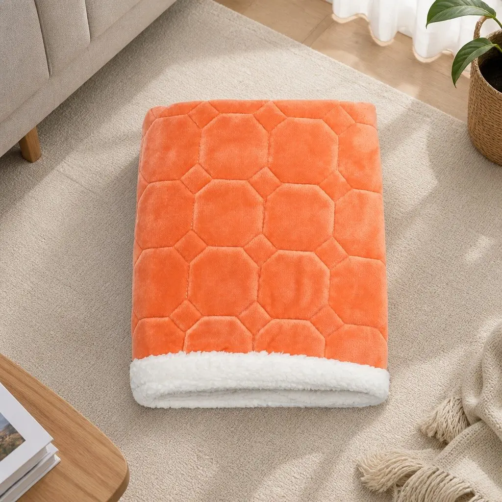 Soft Play Mat Orange 60x120cm Cushioned Portable Indoor