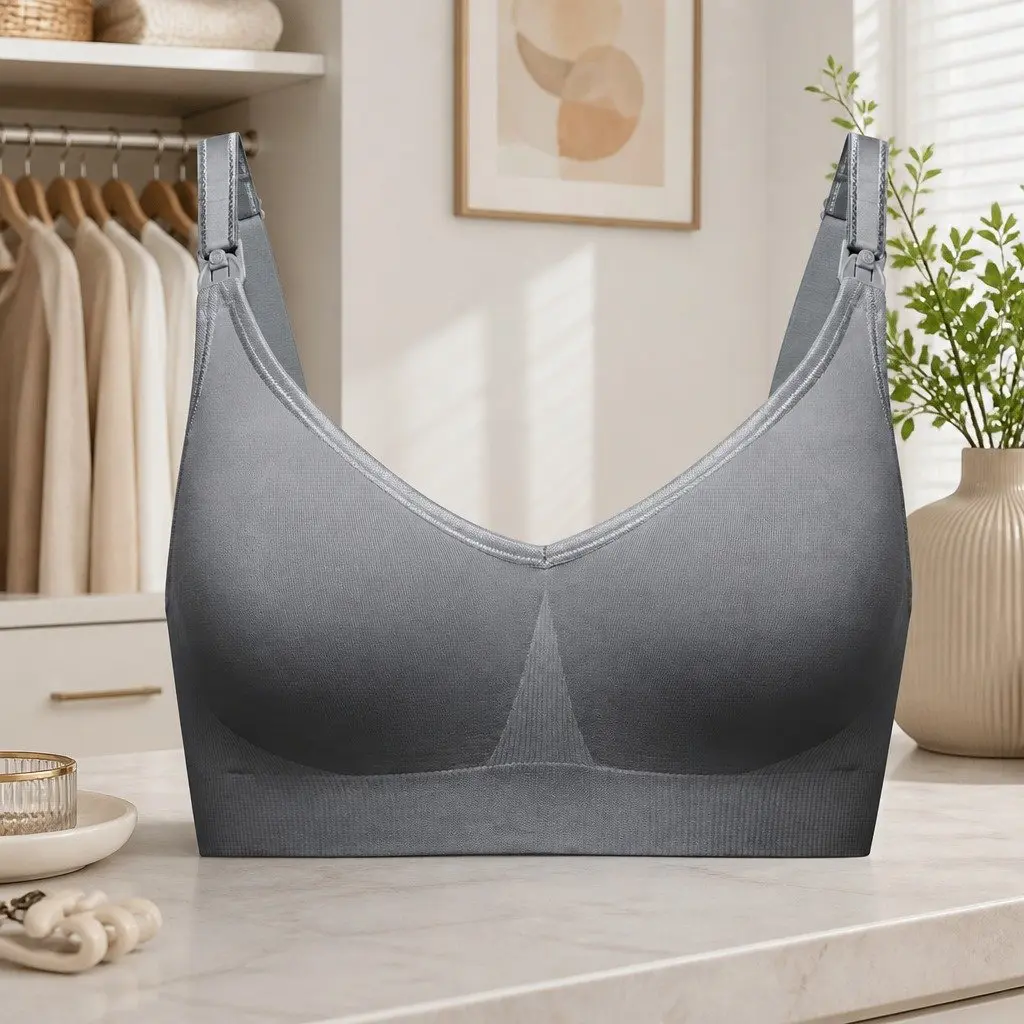 Seamless Nursing Bra Removable Foam Cups Comfortable Maternity Breastfeeding