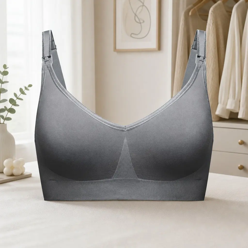 Nursing Bra Silver Belle S Seamless Moulded Foam Comfort Pregnancy Breastfeeding Support