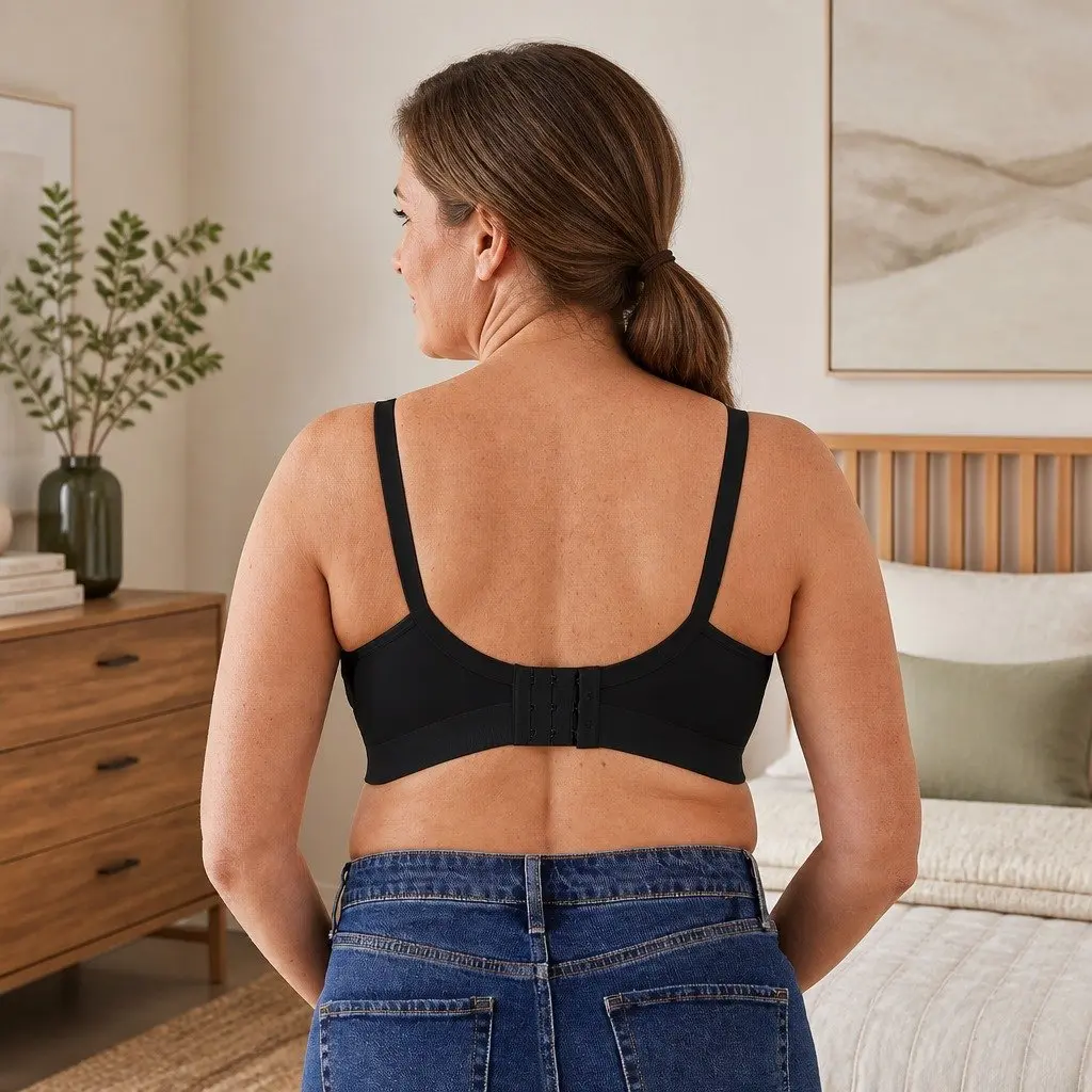 Nursing Bra Black S Seamless Sheer Mesh Scoop Neckline Sweetheart Cut