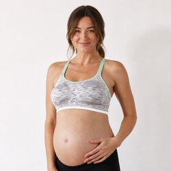 Nursing Bra Seamless Wire-Free 4-Way Stretch Maternity Support Comfort Bra L