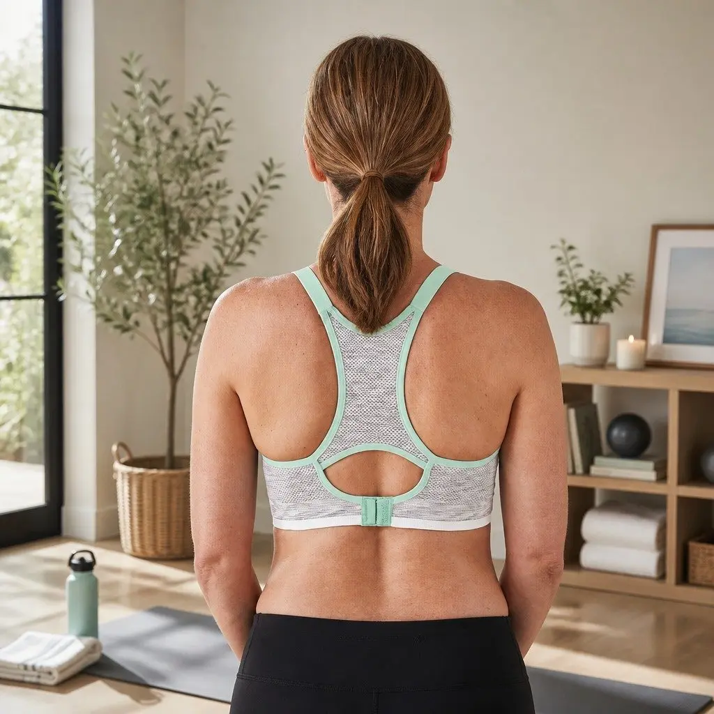 Nursing Bra White Grey Spacedye L Seamless Wire-Free 4-Way Stretch Maternity Support Comfort Bra