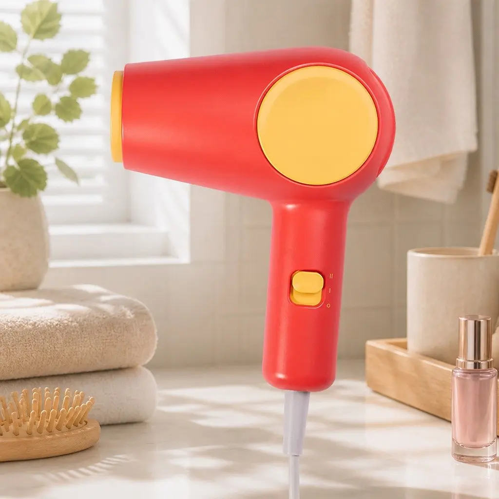 Kids Hair Dryer Lightweight Portable Ultra Quiet Multiple Speed Temperature Settings Safe
