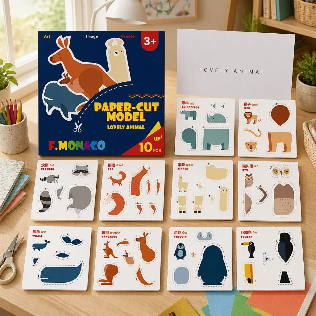 Children's Paper Cutting Kit Multicolor Encourages Fine Motor Skills and Creativity
