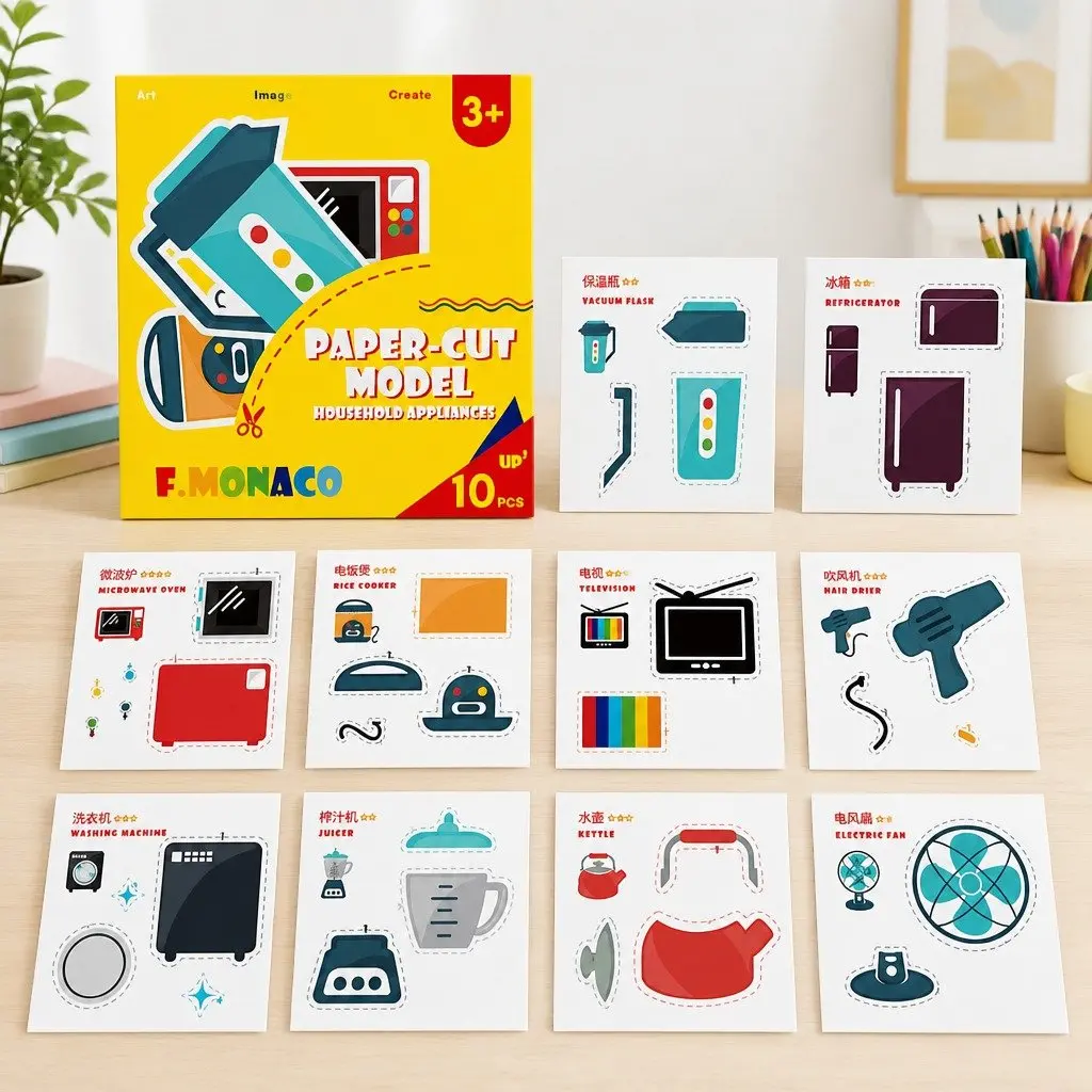 Children's Paper Cutting Kit Multicolor Encourages Fine Motor Skills and Creativity