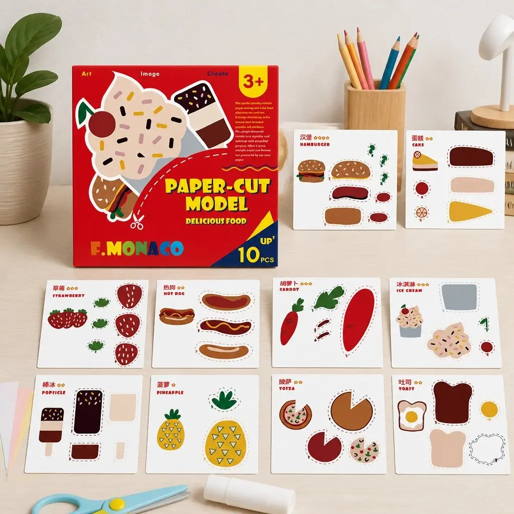 Children's Paper Cutting Kit Multicolor Encourages Fine Motor Skills and Creativity