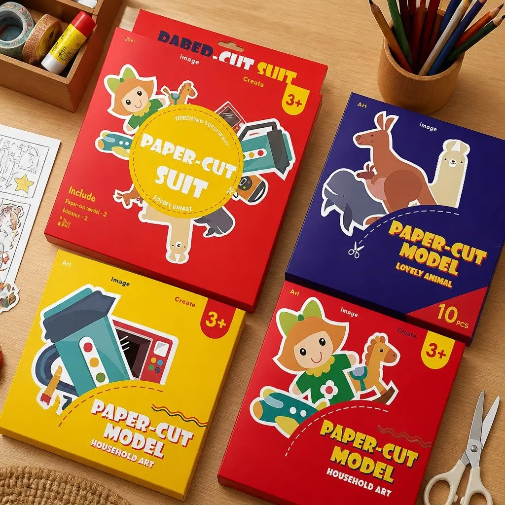 Children's Paper Cutting Kit Multicolor Encourages Fine Motor Skills and Creativity